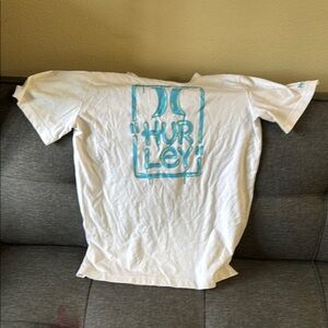 Hurley Kids White Tee with Blue Logo